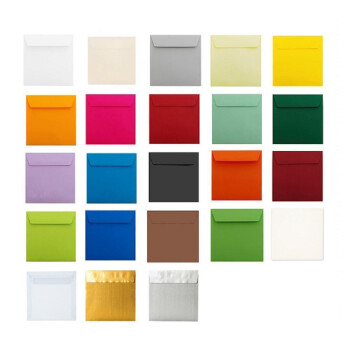 Enveloppes carrées 170x170 mm en blanc avec bandes adhésives