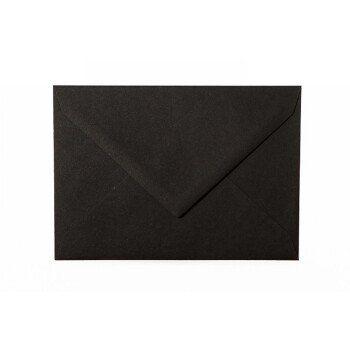 25 Umschläge Mini (52 x 71 mm) nassklebend 120 g/qm in Schwarz