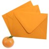 25 Umschläge Mini (52 x 71 mm) nassklebend 120 g/qm in Leuchtorange