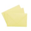 Mini busta 60 x 90 mm in giallo chiaro con aletta triangolare