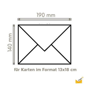 Briefumschläge 14x19 cm in Zartcreme mit Dreieckslasche in 120 g/m²