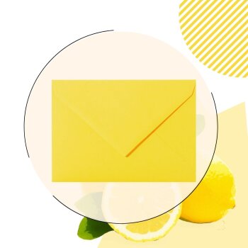 Enveloppes 140x190 mm en jaune 120g/m² adhésif humide