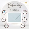 Briefumschläge 140x190 mm in Hellblau 120g/m² nassklebend