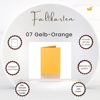 Folding cards 3.94 x 5.91 in - yellow orange for C6