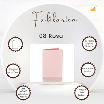 Faltkarten 10x15 cm - rosa