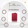 Folding cards 3.94 x 5.91 in 240 g / sqm 24 Bordeaux