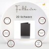 Faltkarten A5 150 x 200 mm 240 g/qm 25 Stück in Schwarz