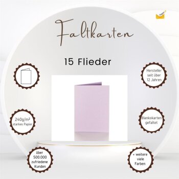 Faltkarten 12x17 cm - flieder