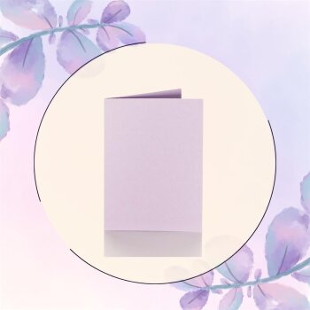 Folded cards 4.72 x 6.69 in - lilac