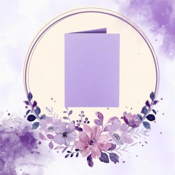 Carte pliante 12x17 cm 240 g / m² 25 pièces en violet