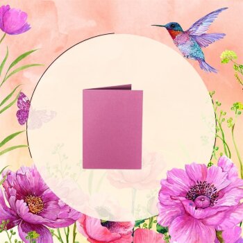 Carte pliante 12x17 cm 240 g / m² 25 pièces en violet