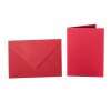 je 25 Farbige Briefumschläge C6 + Faltkarte 10x15 cm  Rot