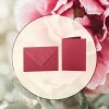 Envelopes C6 + folding card 3.94 x 5.91 in - bordeaux