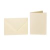 Enveloppes B6 + carte pliante 12x17 cm - crème délicate