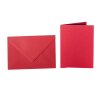 Enveloppes B6 + carte pliante 12x17 cm - rouge