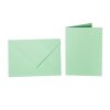 Enveloppes B6 + carte pliante 12x17 cm - vert clair