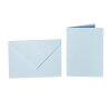 Enveloppes B6 + carte pliante 12x17 cm - bleu doux