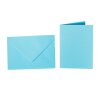 Enveloppes B6 + carte pliante 12x17 cm - bleu