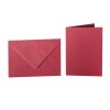 Enveloppes B6 + carte pliante 12x17 cm - bordeaux