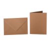 Enveloppes B6 + carte pliante 12x17 cm - noisette