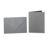 Enveloppes B6 + carte pliante 12x17 cm - gris foncé