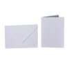 Enveloppes colorées B6 + cartes pliantes 12x17 cm violet-bleu