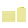 25 coloured envelopes B6 mit Self-Adhesive Strip  + folded cards 12x17 cm  yellow