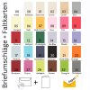 25 enveloppes colorées B6 avec bandes adhésives + cartes pliantes 12x17 cm rouge