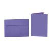 25 enveloppes colorées B6 avec bandes adhésives + cartes pliantes 12x17 cm lilas