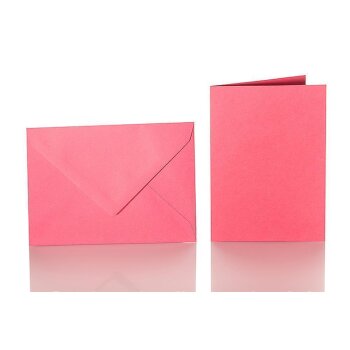 Envelopes C5 + folding card 5.91 x 7.87 in - pink