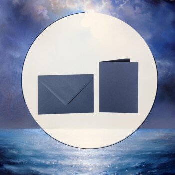 coloured envelopes C5 + folded cards 15x20 cm  dark blue