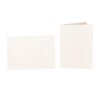 25 colouredr envelopes C5 + folded cards 15x20 cm  ivory