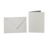 Enveloppes colorées C5 + cartes pliantes 15x20 cm gris