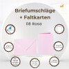 Farbige Briefumschläge C5 + Faltkarten 15x20 cm  Rosa