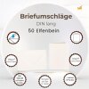 Farbige Briefumschläge C5 + Faltkarten 15x20 cm  Elfenbein