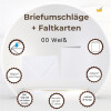 Farbige Briefumschläge C5 + Faltkarten 15x20 cm  Weiß