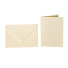 25 colouredr envelopes C5 + folded cards 15x20 cm  light cream