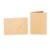 25 colouredr envelopes C5 + folded cards 15x20 cm  beige