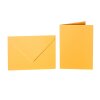 25 enveloppes colorées C5 + cartes pliantes 15x20 cm jaune-orange