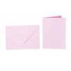 25 enveloppes colorées C5 + cartes pliantes 15x20 cm rose