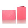 25 enveloppes colorées C5 + cartes pliantes 15x20 cm rose