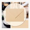 Envelopes 5,51 x 7,48 in in camel with a triangular flap in 120 g / m²