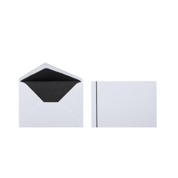 25 Sympathy Envelopes with black 2 mm bar DIN B6 4,92 x...