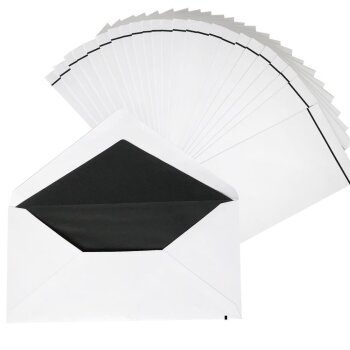 Mourning envelopes DIN long 4,33 x 8,66 in lined black...