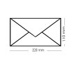 Enveloppes de deuil DIN longues 110x220 mm lignées noires 2 mm barres 25 pièces