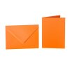 Farbige Briefumschläge C6 + Faltkarte 10x15 cm  Orange
