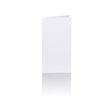 Faltkarten 10x20 cm - Weiß für DIN lang