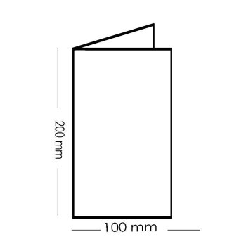 Tarjetas plegables 10x20 cm - blanco para DIN largo