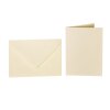 Farbige Briefumschläge B6 + Faltkarten 12x17 cm  Zartcreme