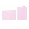 coloured envelopes B6 + folded cards 12x17 cm  light pink
